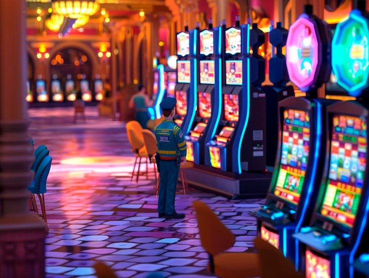 Close-up of baccarat card deal with dealer hands